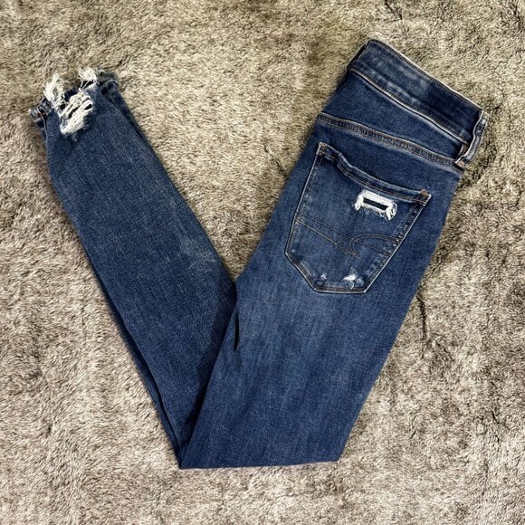 American Eagle High Rise Jeggings Sz 2 - Picture 1 of 10